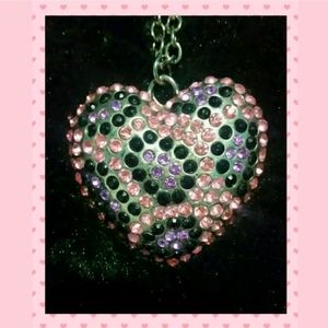 Women's Rock Rebel Chunky Chain Heart Necklace